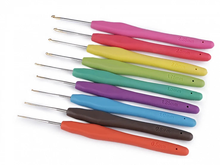 Häkelnadel-Set mit Griff aus Silikon